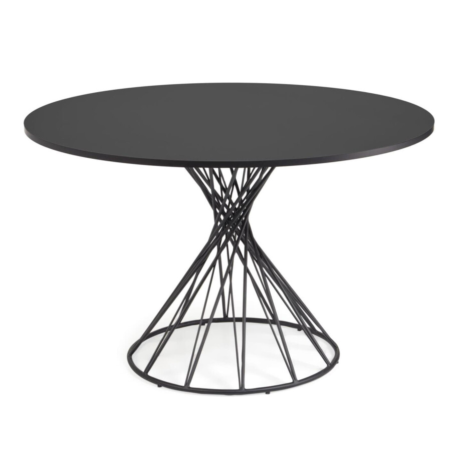 Kave Home Ronde Eettafel 'Niut' 120cm Melamine, kleur Zwart afbeelding 1
