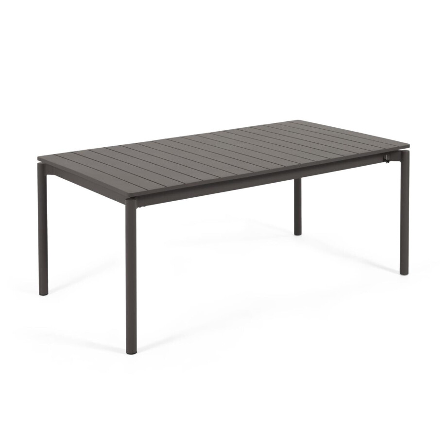 Kave Home Uitschuifbare Tuintafel 'Zaltana' 180 - 240 x 100cm, kleur Mat Zwart Kave Home Uitschuifbare Tuintafel 'Zaltana' 180 - 240 x 100cm, kleur Mat Zwart afbeelding 1