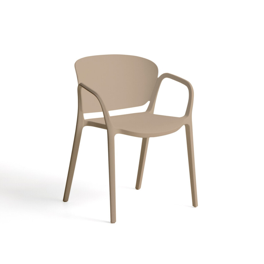 Kave Home Tuinstoel 'Ania' Kunststof, kleur Beige afbeelding 1