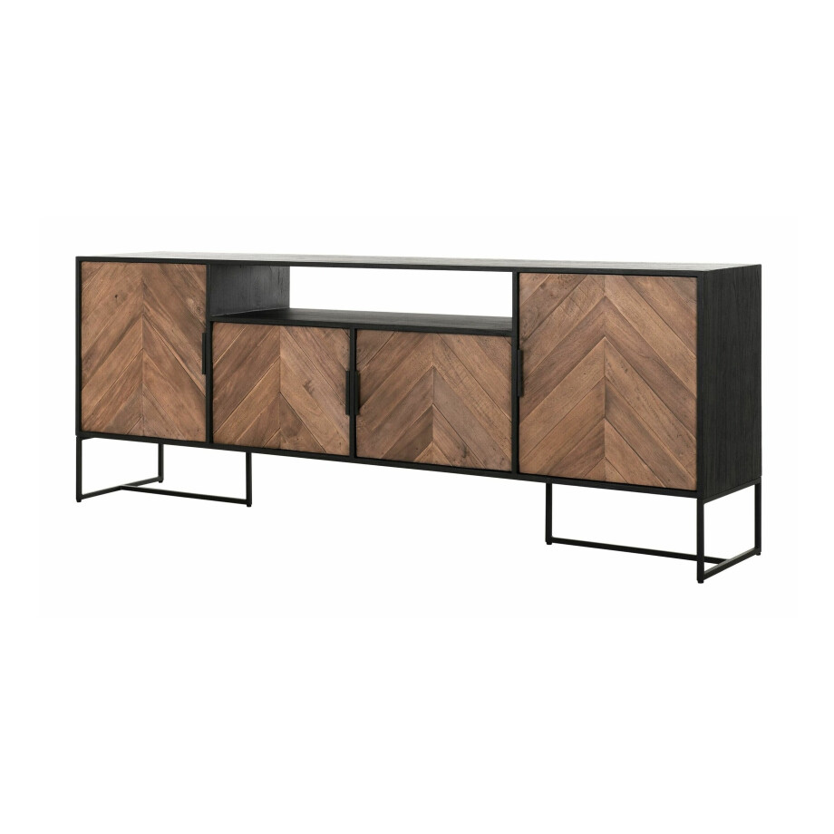 DTP Home Dressoir 'Criss Cross' Hout en staal, 200cm DTP Home Dressoir 'Criss Cross' Hout en staal, 200cm afbeelding 1