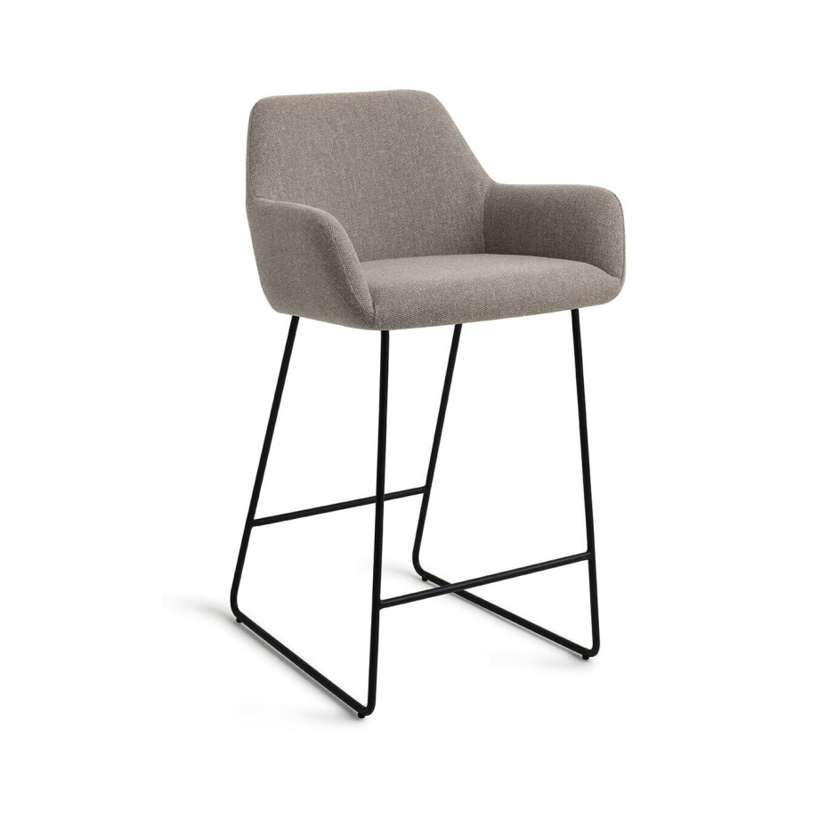 Jesper Home Barkruk 'Hiroo' Slide Black, kleur Foggy Fusion (zithoogte 65cm) afbeelding 1