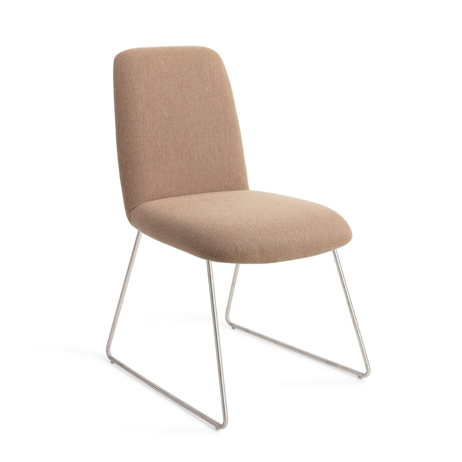 Jesper Home Eetkamerstoel 'Taiwa' Slide Steel, kleur Whisper Wheat afbeelding 1