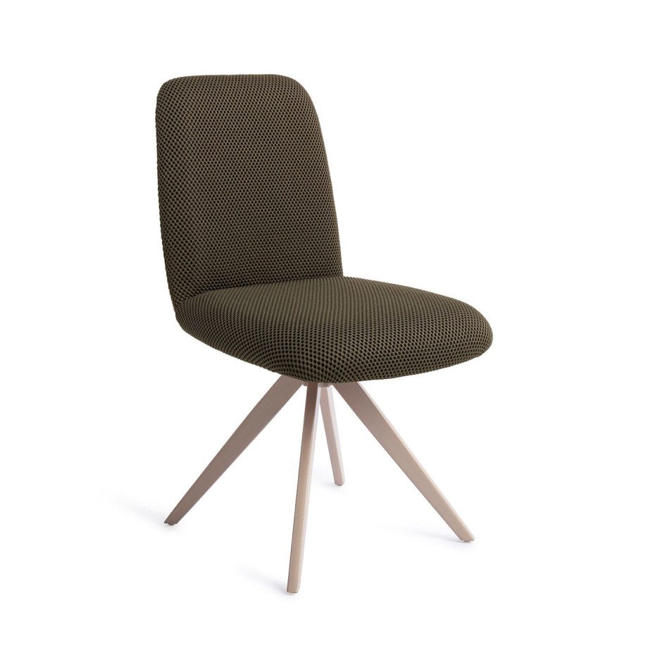 Jesper Home Draaibare Eetkamerstoel 'Taiwa' Turn Beige, kleur Jungle Jewel afbeelding 1