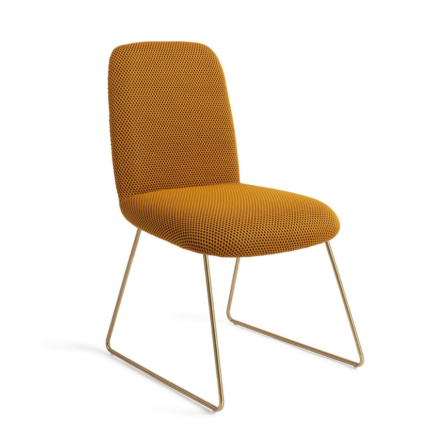Jesper Home Eetkamerstoel 'Taiwa' Slide Gold, kleur Groovy Garam Jesper Home Eetkamerstoel 'Taiwa' Slide Gold, kleur Groovy Garam afbeelding 1