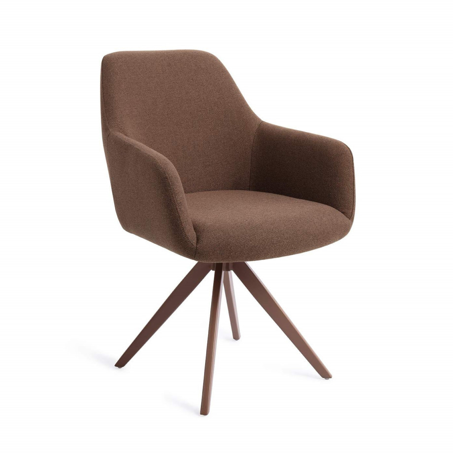 Jesper Home Draaibare Eetkamerstoel 'Hiroo' Turn Brown, kleur Rustic Rye afbeelding 1
