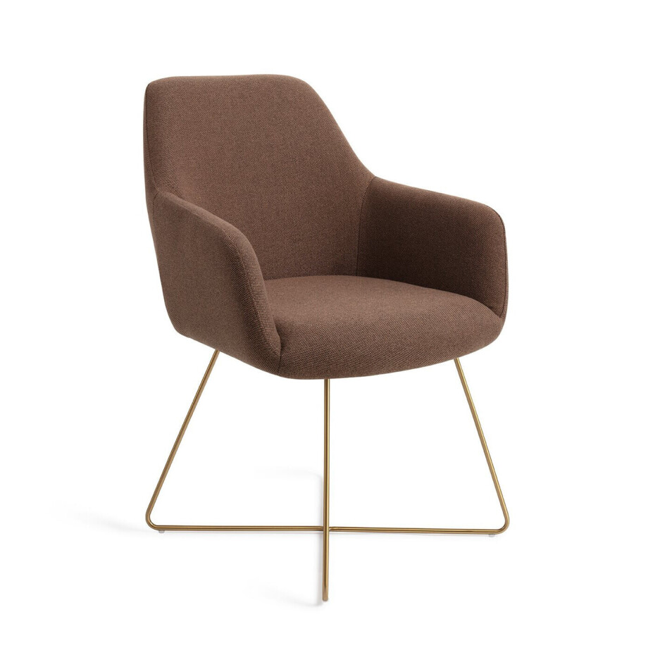Jesper Home Eetkamerstoel 'Hiroo' Cross Gold, kleur Rustic Rye afbeelding 1