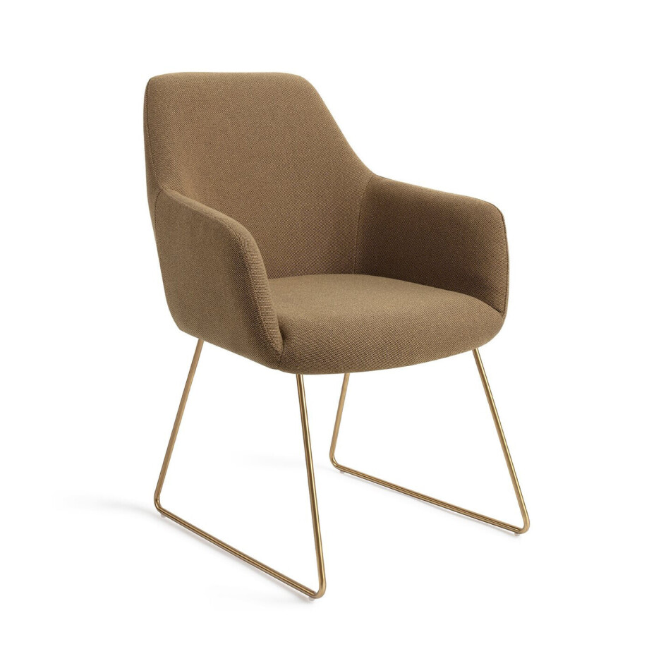 Jesper Home Eetkamerstoel 'Hiroo' Slide Gold, kleur Willow afbeelding 1