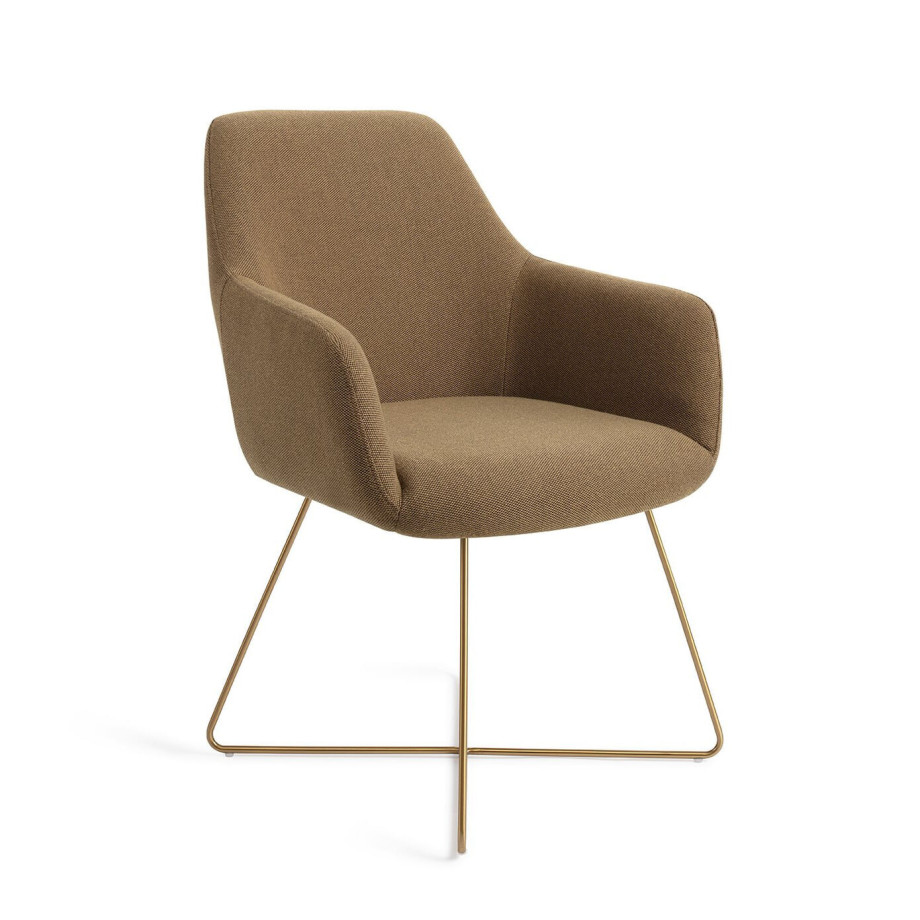 Jesper Home Eetkamerstoel 'Hiroo' Cross Gold, kleur Willow afbeelding 1