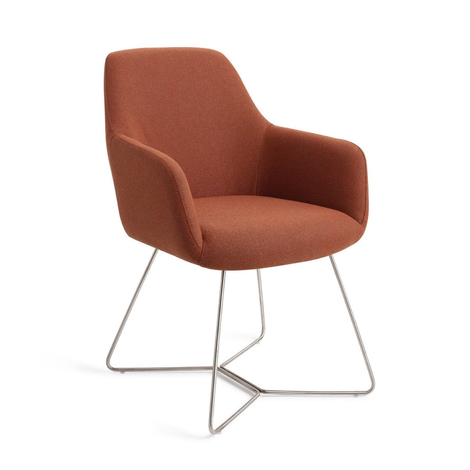 Jesper Home Eetkamerstoel 'Hiroo' Beehive Steel, kleur Hearth Harmony afbeelding 1