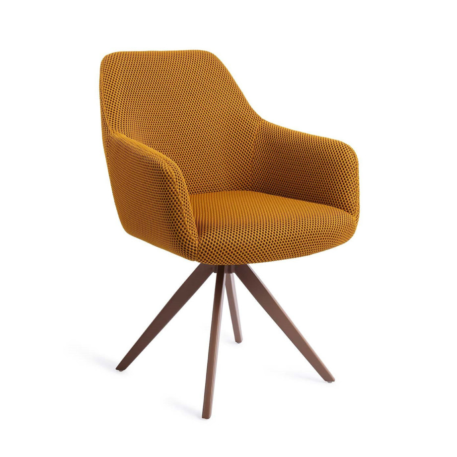 Jesper Home Draaibare Eetkamerstoel 'Hiroo' Turn Brown, kleur Groovy Garam afbeelding 1