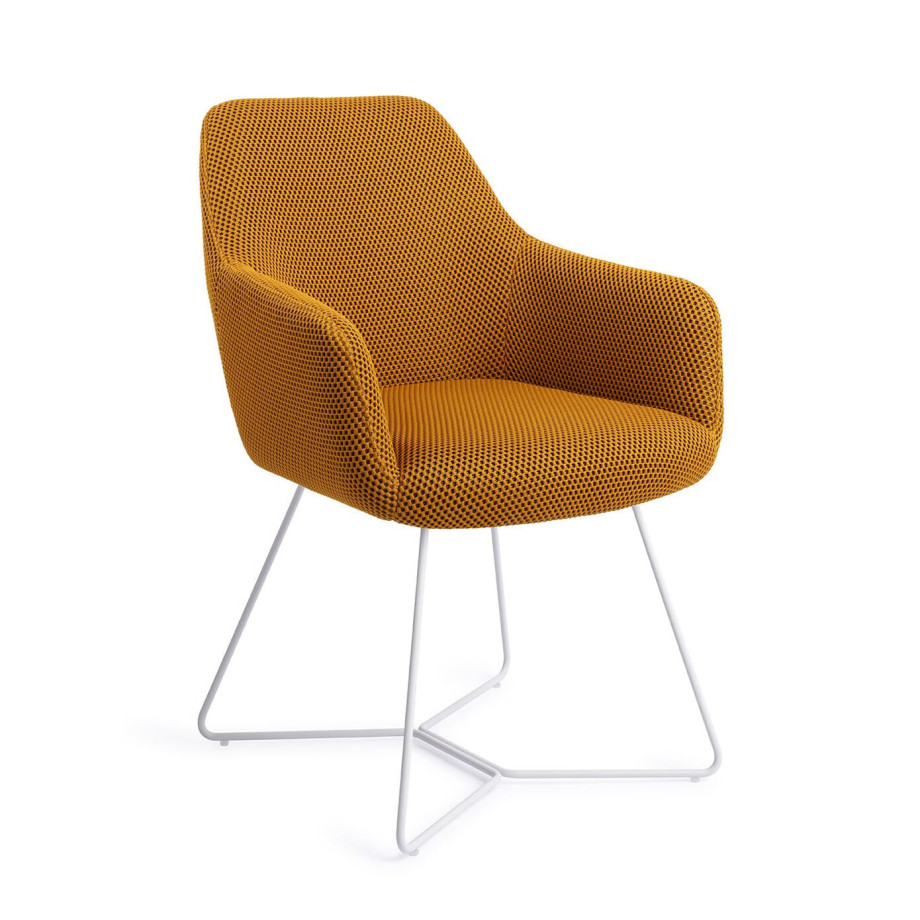 Jesper Home Eetkamerstoel 'Hiroo' Beehive White, kleur Groovy Garam afbeelding 1