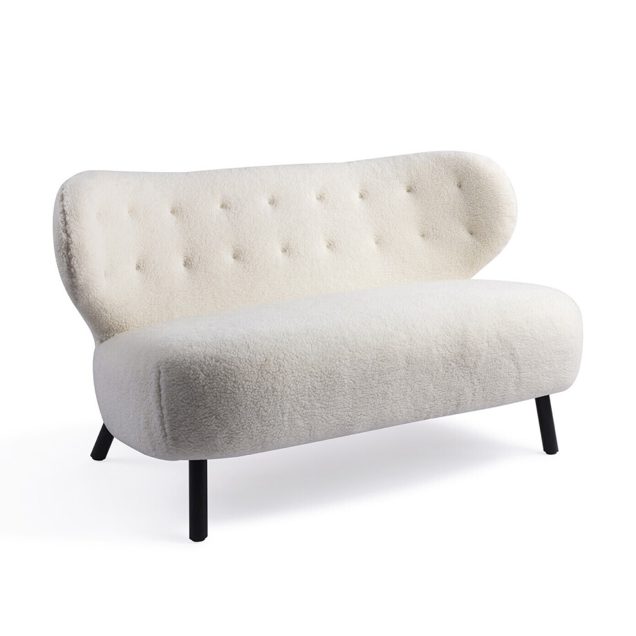 Jesper Home Bankje 'Kita' Teddy, kleur Crème Jesper Home Bankje 'Kita' Teddy, kleur Crème afbeelding 1