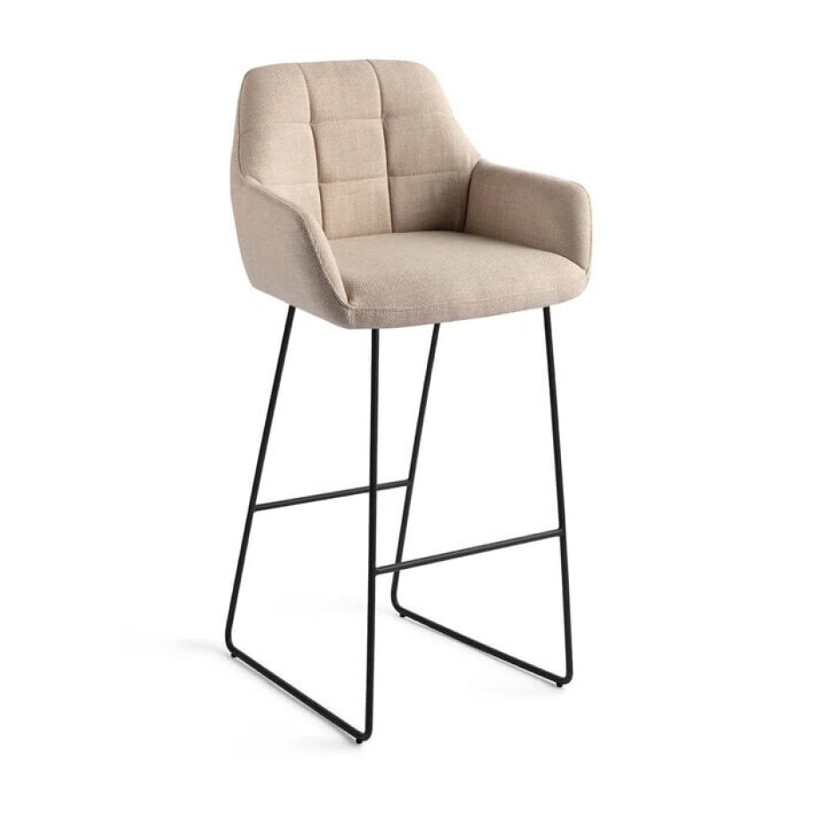 Jesper Home Barkruk 'Noto' Slide Black, kleur Overnight Oats (zithoogte 75cm) Jesper Home Barkruk 'Noto' Slide Black, kleur Overnight Oats (zithoogte 75cm) afbeelding 1