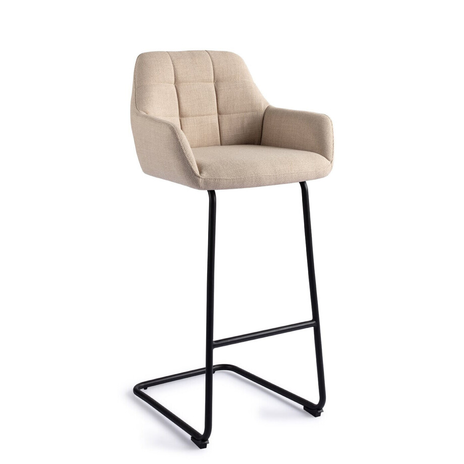 Jesper Home Barkruk 'Noto' Arch Black, kleur Overnight Oats (zithoogte 75cm) Jesper Home Barkruk 'Noto' Arch Black, kleur Overnight Oats (zithoogte 75cm) afbeelding 1