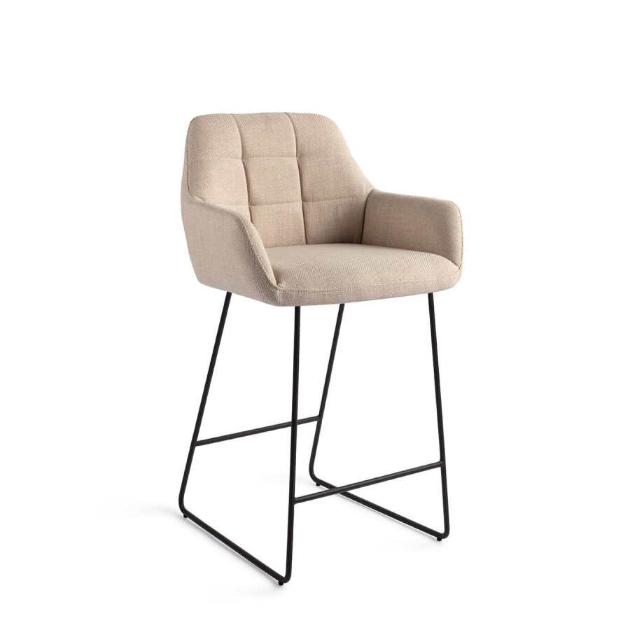 Jesper Home Barkruk 'Noto' Slide Black, kleur Overnight Oats (zithoogte 65cm) Jesper Home Barkruk 'Noto' Slide Black, kleur Overnight Oats (zithoogte 65cm) afbeelding 1