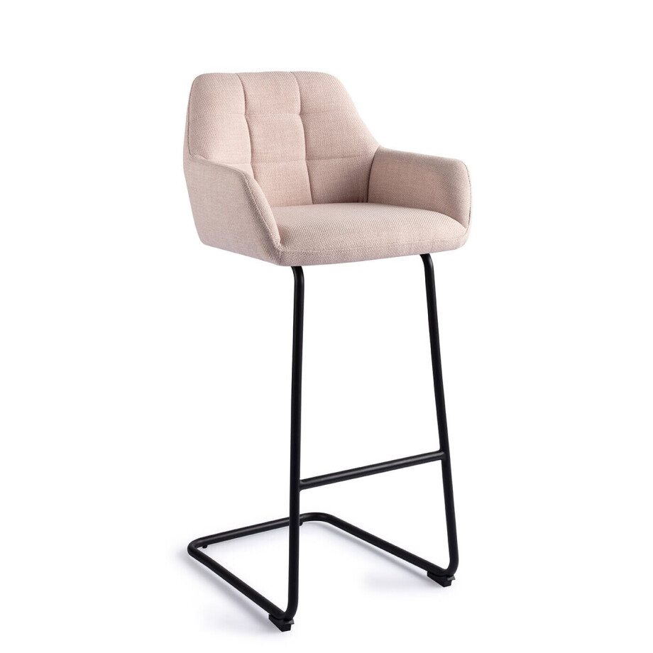 Jesper Home Barkruk 'Noto' Arch Black, kleur Petal Pink (zithoogte 76cm) Jesper Home Barkruk 'Noto' Arch Black, kleur Petal Pink (zithoogte 76cm) afbeelding 1