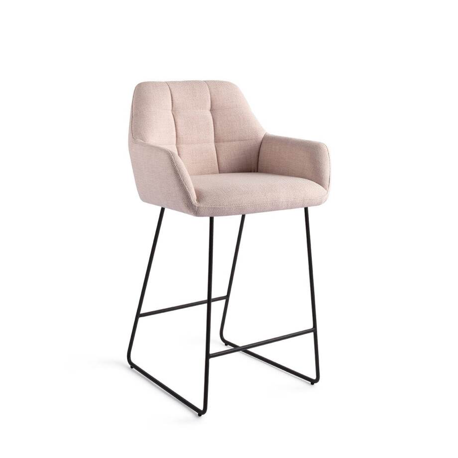 Jesper Home Barkruk 'Noto' Slide Black, kleur Petal Pink (zithoogte 65cm) Jesper Home Barkruk 'Noto' Slide Black, kleur Petal Pink (zithoogte 65cm) afbeelding 1