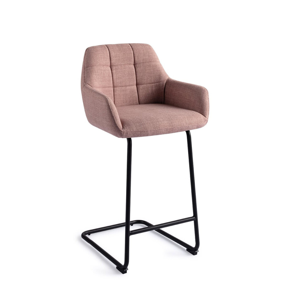 Jesper Home Barkruk 'Noto' Arch Black, kleur Vintage Rose (zithoogte 65cm) Jesper Home Barkruk 'Noto' Arch Black, kleur Vintage Rose (zithoogte 65cm) afbeelding 1