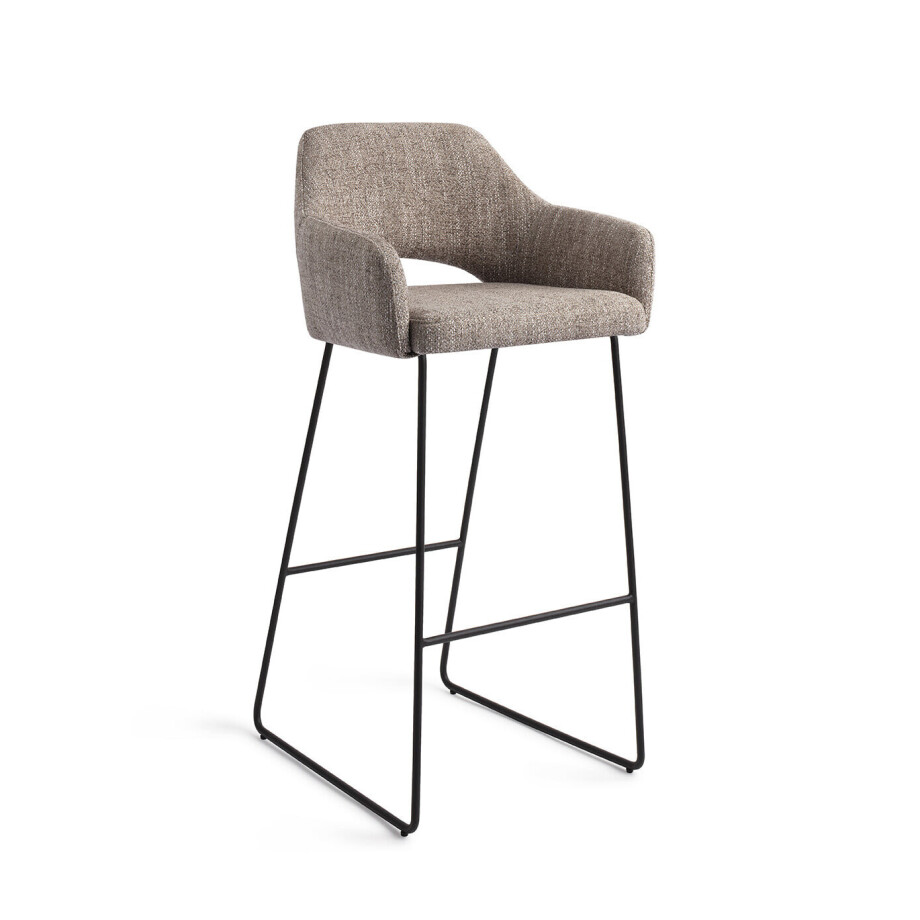 Jesper Home Barkruk 'Yanai' Slide Black, kleur Biscuit Beach (zithoogte 75cm) Jesper Home Barkruk 'Yanai' Slide Black, kleur Biscuit Beach (zithoogte 75cm) afbeelding 1