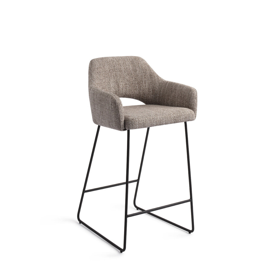 Jesper Home Barkruk 'Yanai' Slide Black, kleur Biscuit Beach (zithoogte 65cm) Jesper Home Barkruk 'Yanai' Slide Black, kleur Biscuit Beach (zithoogte 65cm) afbeelding 1