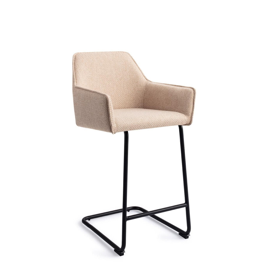 Jesper Home Barkruk 'Hofu' Arch Black, kleur Wild Walnut (zithoogte 65cm) afbeelding 1