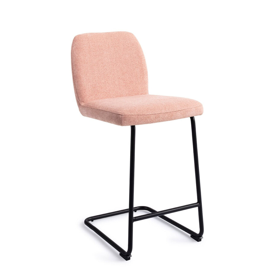 Jesper Home Barkruk 'Ikata' Arch Black, kleur Anemone (zithoogte 65cm) afbeelding 1