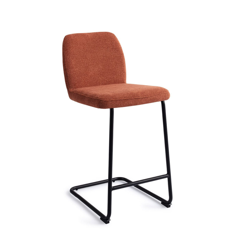 Jesper Home Barkruk 'Ikata' Arch Black, kleur Cosy Copper (zithoogte 65cm) afbeelding 1