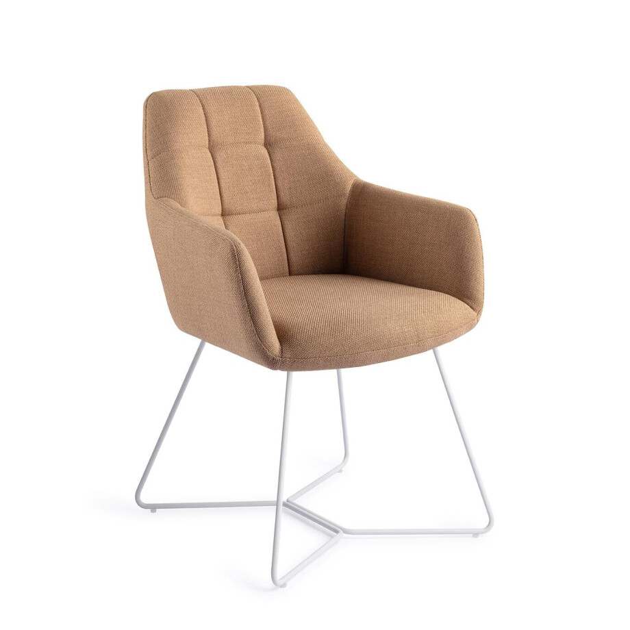 Jesper Home Eetkamerstoel 'Noto' Beehive White, kleur Toasted Toffee afbeelding 1