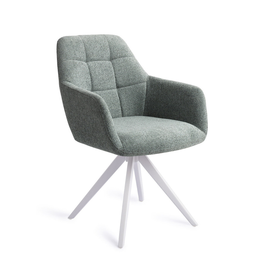 Jesper Home Eetkamerstoel 'Noto' Turn White, Draaibaar, kleur Real Teal afbeelding 1