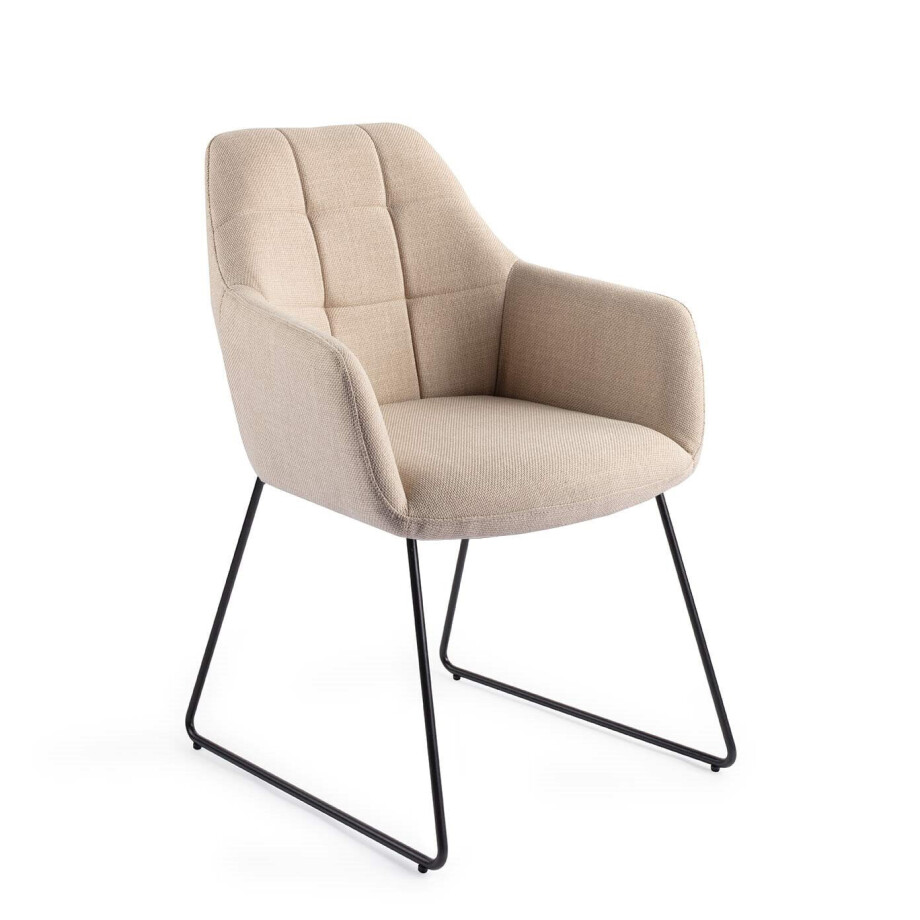 Jesper Home Eetkamerstoel 'Noto' Slide Black, kleur Overnight Oats afbeelding 1