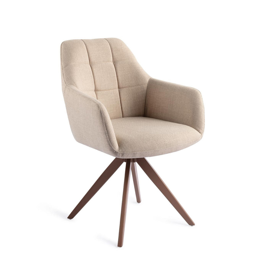 Jesper Home Draaibare Eetkamerstoel 'Noto' Turn Brown, kleur Overnight Oats afbeelding 1