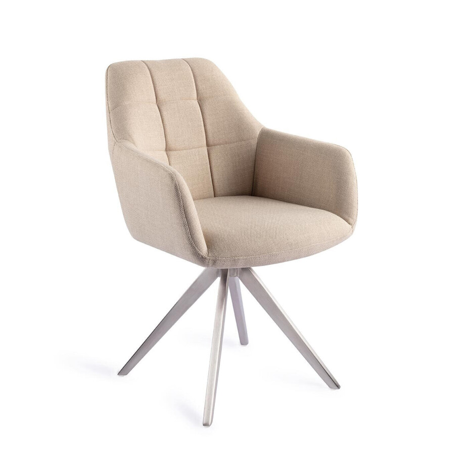 Jesper Home Draaibare Eetkamerstoel 'Noto' Turn Steel, kleur Overnight Oats Jesper Home Draaibare Eetkamerstoel 'Noto' Turn Steel, kleur Overnight Oats afbeelding 1