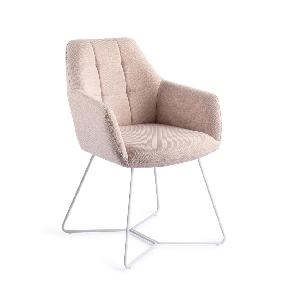 Jesper Home Eetkamerstoel 'Noto' Beehive White, kleur Petal Pink afbeelding 1