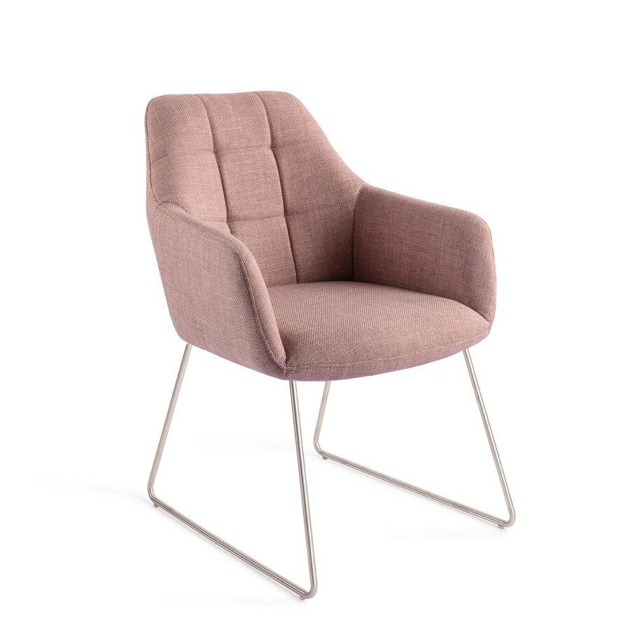 Jesper Home Eetkamerstoel 'Noto' Slide Steel, kleur Vintage Rose Jesper Home Eetkamerstoel 'Noto' Slide Steel, kleur Vintage Rose afbeelding 1