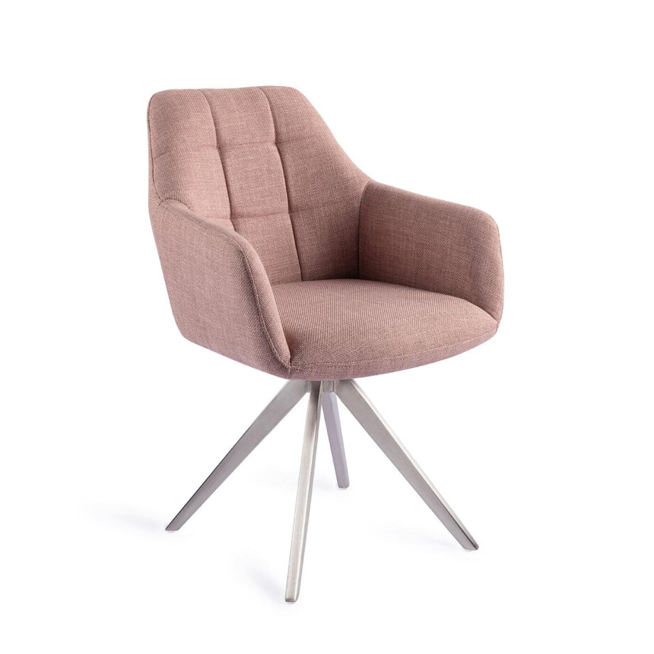 Jesper Home Draaibare Eetkamerstoel 'Noto' Turn Steel, kleur Vintage Rose Jesper Home Draaibare Eetkamerstoel 'Noto' Turn Steel, kleur Vintage Rose afbeelding 1
