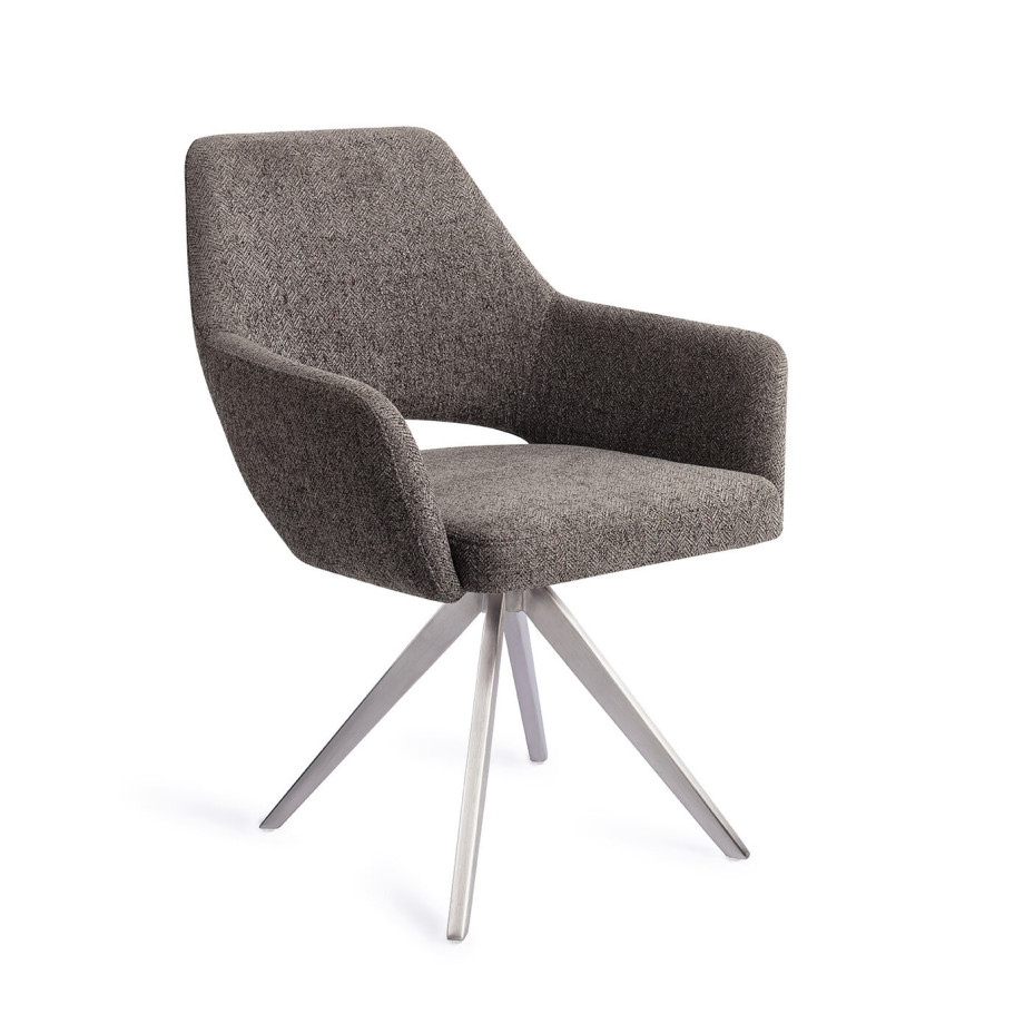 Jesper Home Eetkamerstoel 'Yanai' Turn Steel, Draaibaar, kleur Amazing Grey afbeelding 1