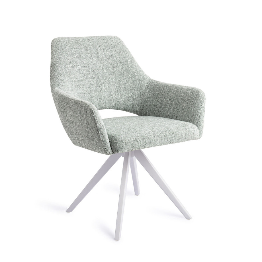 Jesper Home Eetkamerstoel 'Yanai' Turn White, Draaibaar, kleur Soft Sage afbeelding 1