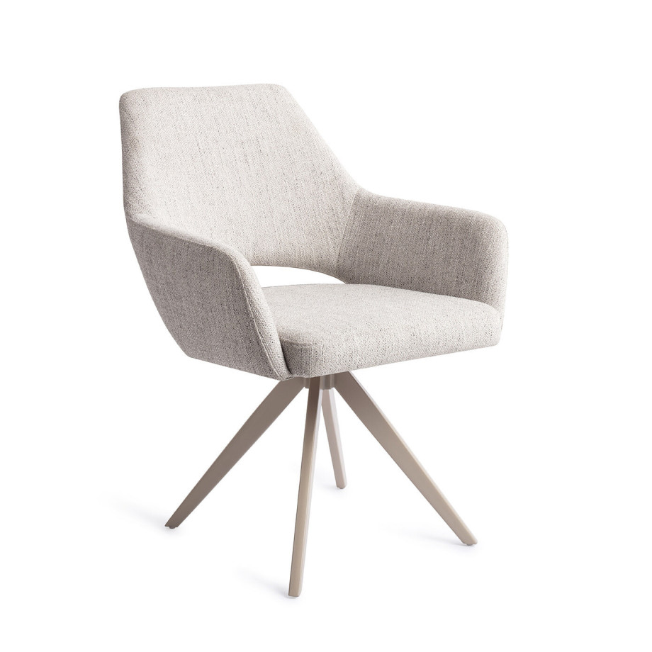 Jesper Home Draaibare Eetkamerstoel 'Yanai' Turn Beige, kleur Pigeon afbeelding 1