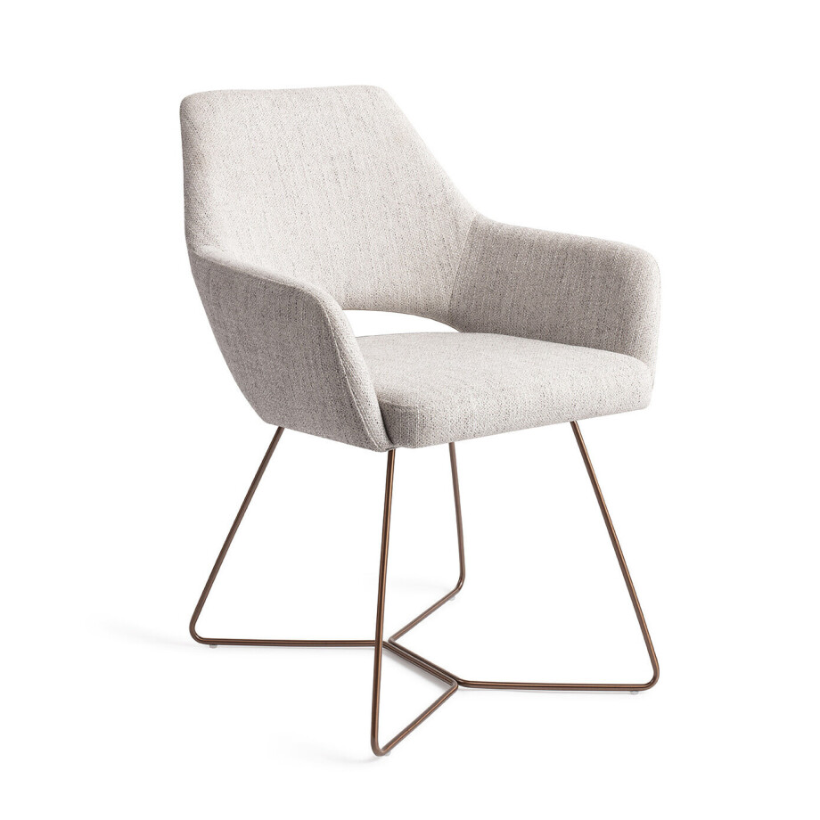 Jesper Home Eetkamerstoel 'Yanai' Beehive Rose Gold, kleur Pigeon Jesper Home Eetkamerstoel 'Yanai' Beehive Rose Gold, kleur Pigeon afbeelding 1