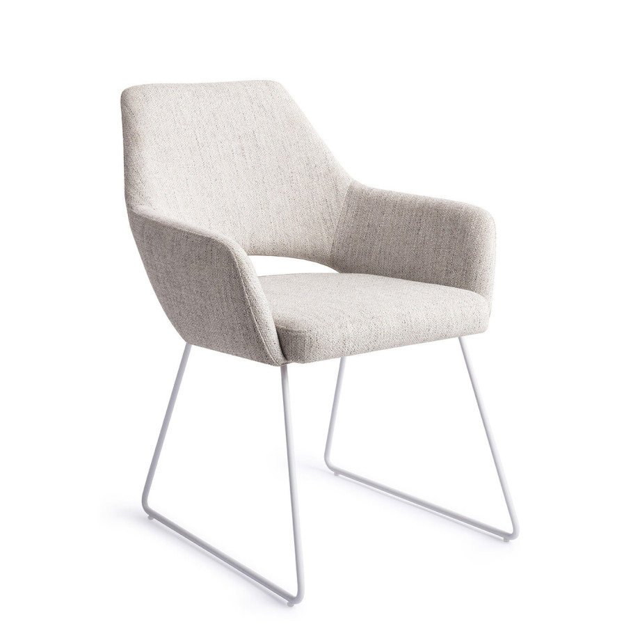 Jesper Home Eetkamerstoel 'Yanai' Slide White, kleur Pigeon afbeelding 1