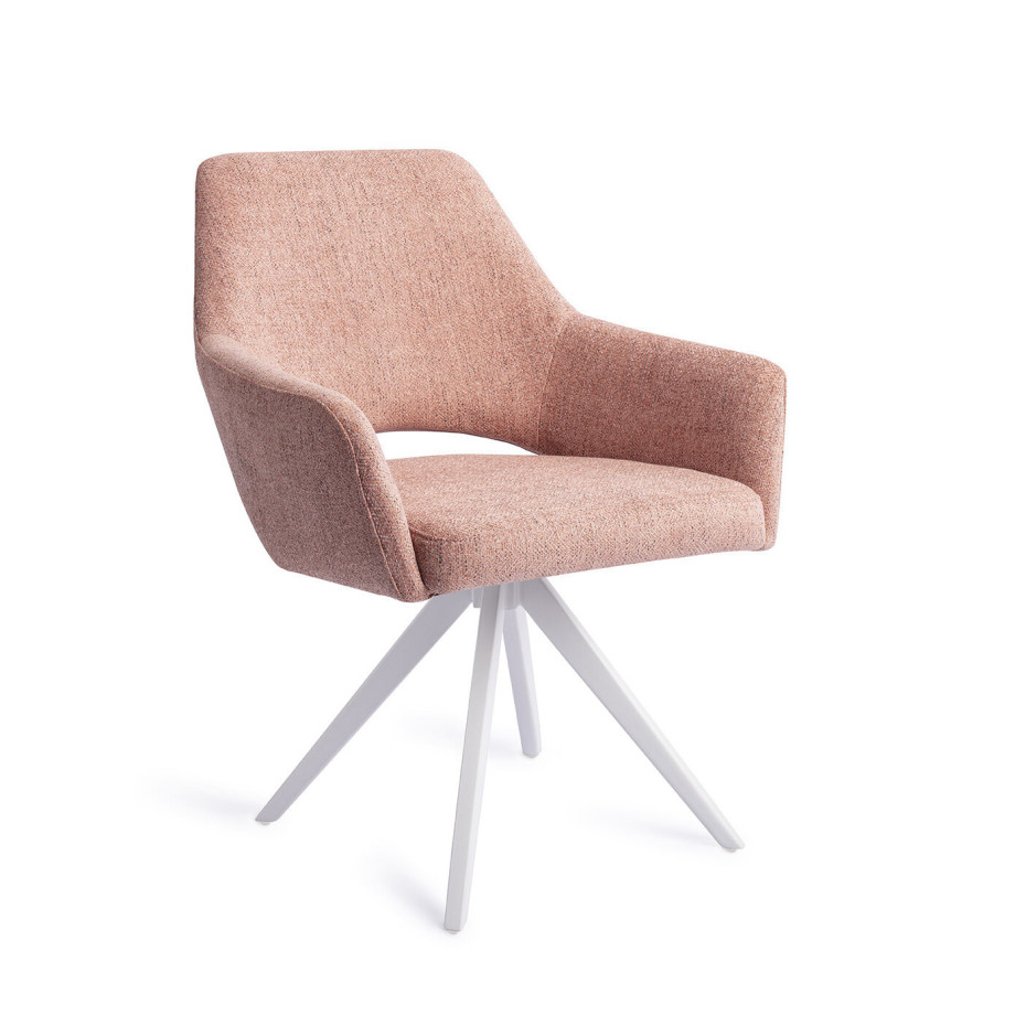 Jesper Home Eetkamerstoel 'Yanai' Turn White, kleur Pink Punch afbeelding 1