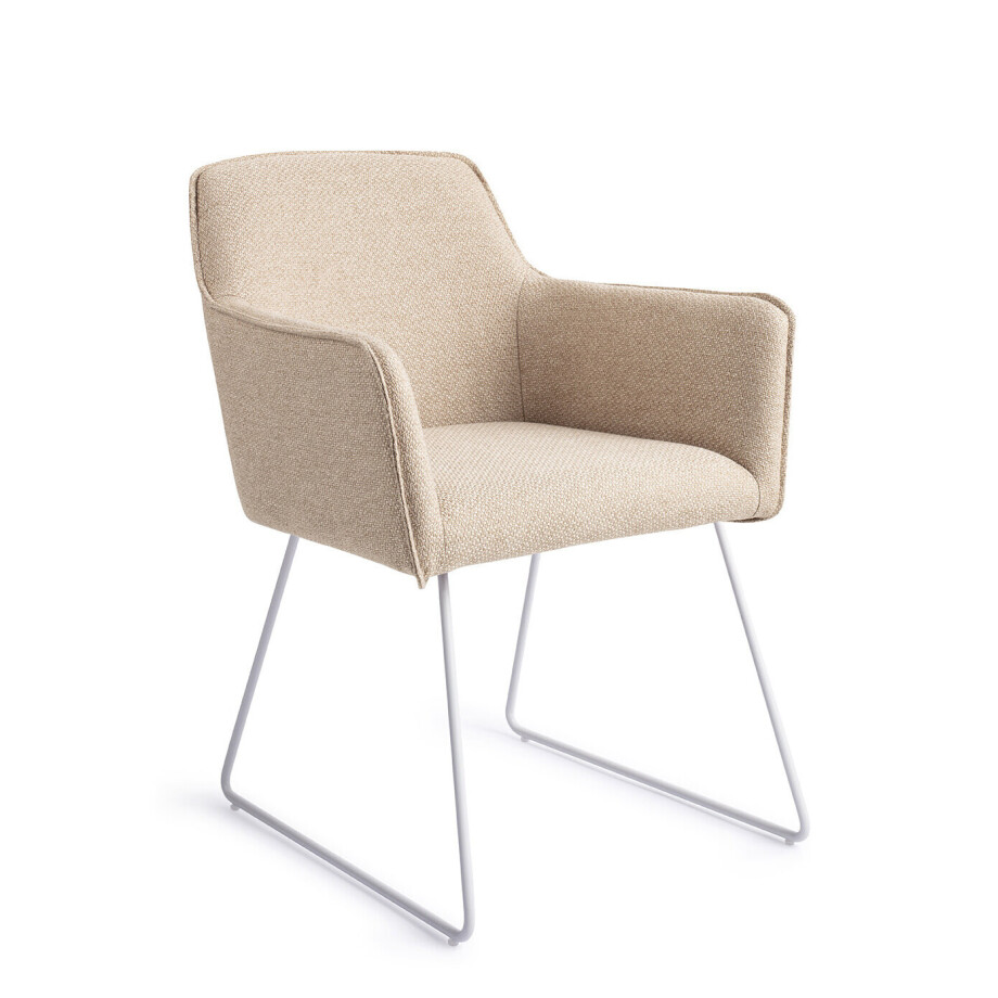 Jesper Home Eetkamerstoel 'Hofu' Slide White, kleur Wild Walnut Jesper Home Eetkamerstoel 'Hofu' Slide White, kleur Wild Walnut afbeelding 1