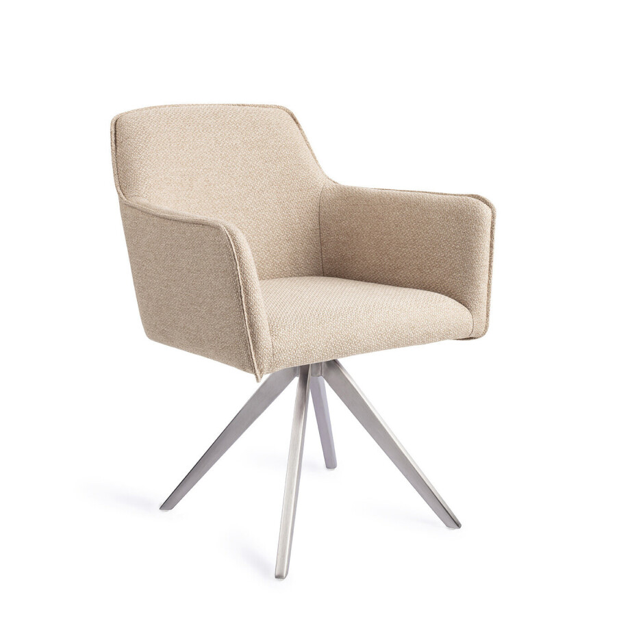 Jesper Home Eetkamerstoel 'Hofu' Turn Steel, Draaibaar, kleur Wild Walnut Jesper Home Eetkamerstoel 'Hofu' Turn Steel, Draaibaar, kleur Wild Walnut afbeelding 1