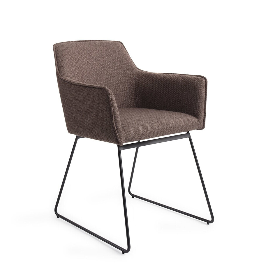 Jesper Home Eetkamerstoel 'Hofu' Slide Black, kleur Potters Clay Jesper Home Eetkamerstoel 'Hofu' Slide Black, kleur Potters Clay afbeelding 1