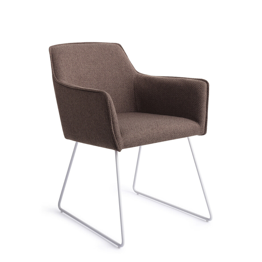 Jesper Home Eetkamerstoel 'Hofu' Slide White, kleur Potters Clay Jesper Home Eetkamerstoel 'Hofu' Slide White, kleur Potters Clay afbeelding 1