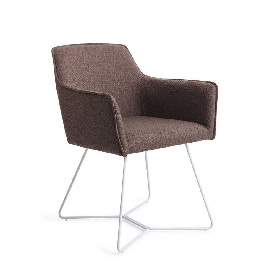 Jesper Home Eetkamerstoel 'Hofu' Beehive White, kleur Potters Clay Jesper Home Eetkamerstoel 'Hofu' Beehive White, kleur Potters Clay afbeelding 1