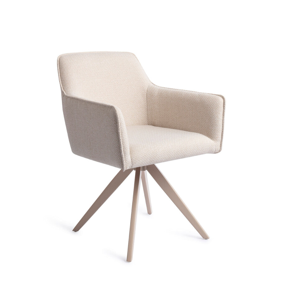 Jesper Home Draaibare Eetkamerstoel 'Hofu' Turn Beige, kleur Enoki Jesper Home Draaibare Eetkamerstoel 'Hofu' Turn Beige, kleur Enoki afbeelding 1