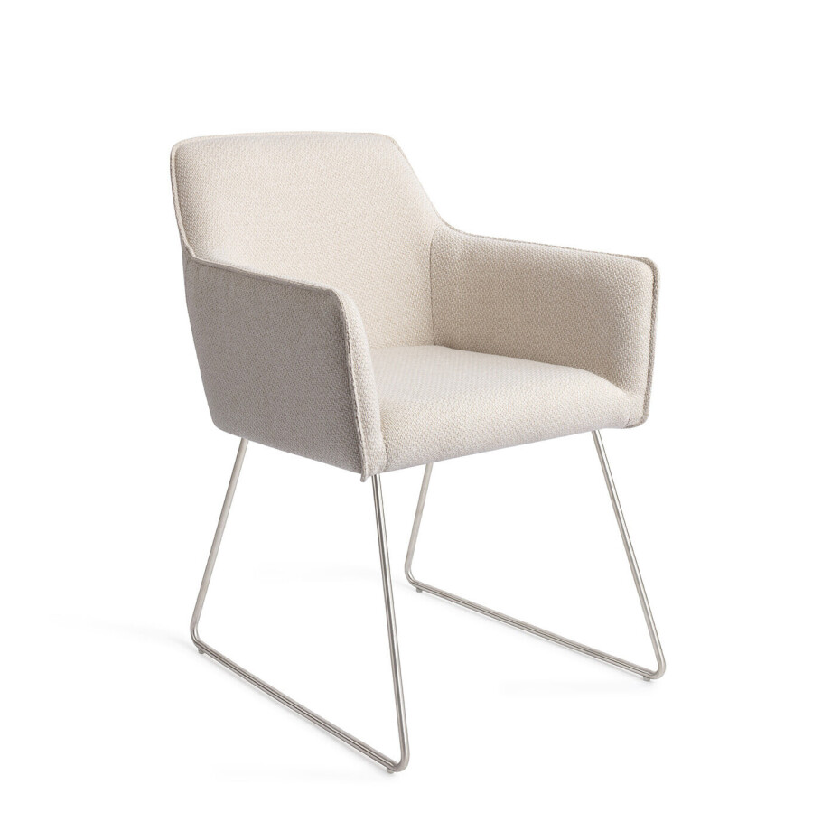 Jesper Home Eetkamerstoel 'Hofu' Slide Steel, kleur Enoki Jesper Home Eetkamerstoel 'Hofu' Slide Steel, kleur Enoki afbeelding 1