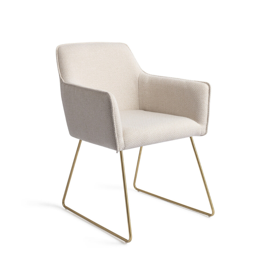 Jesper Home Eetkamerstoel 'Hofu' Slide Gold, kleur Enoki Jesper Home Eetkamerstoel 'Hofu' Slide Gold, kleur Enoki afbeelding 1