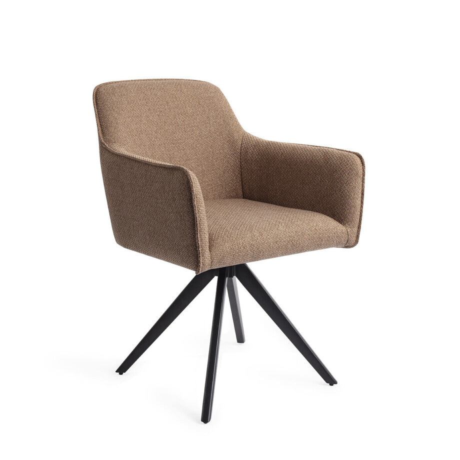 Jesper Home Eetkamerstoel 'Hofu' Turn Black, Draaibaar, kleur French Toast Jesper Home Eetkamerstoel 'Hofu' Turn Black, Draaibaar, kleur French Toast afbeelding 1